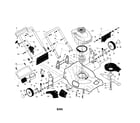 Craftsman 917378930 engine/housing/handle/wheels diagram