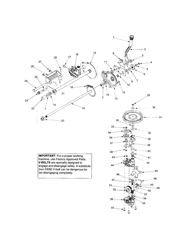 Transmission/rear axle/pulley