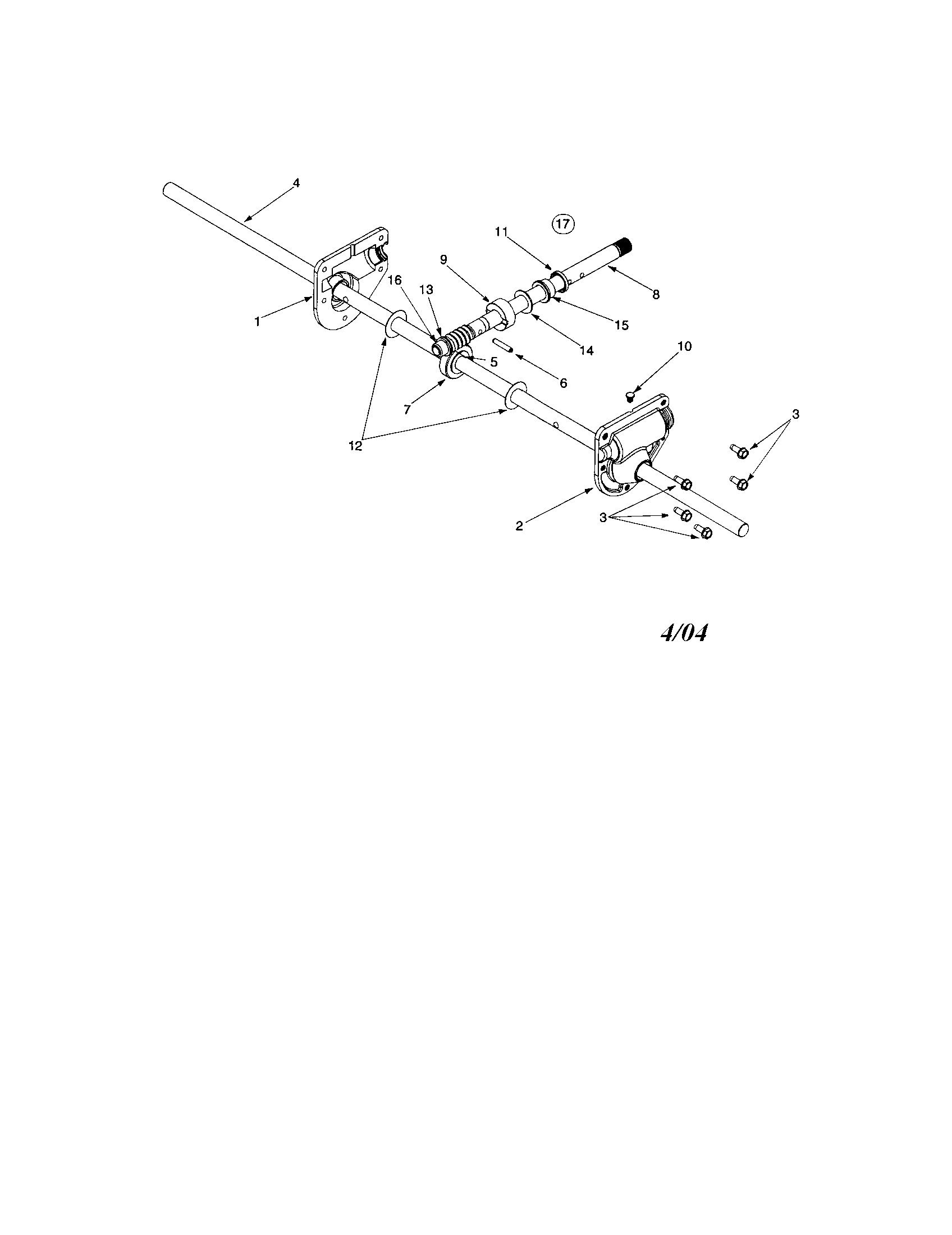 Housing/spiral axle