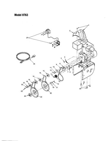 V-belt/auger pulley