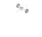 MTD 31AH553G401 wheel and axle assembly diagram