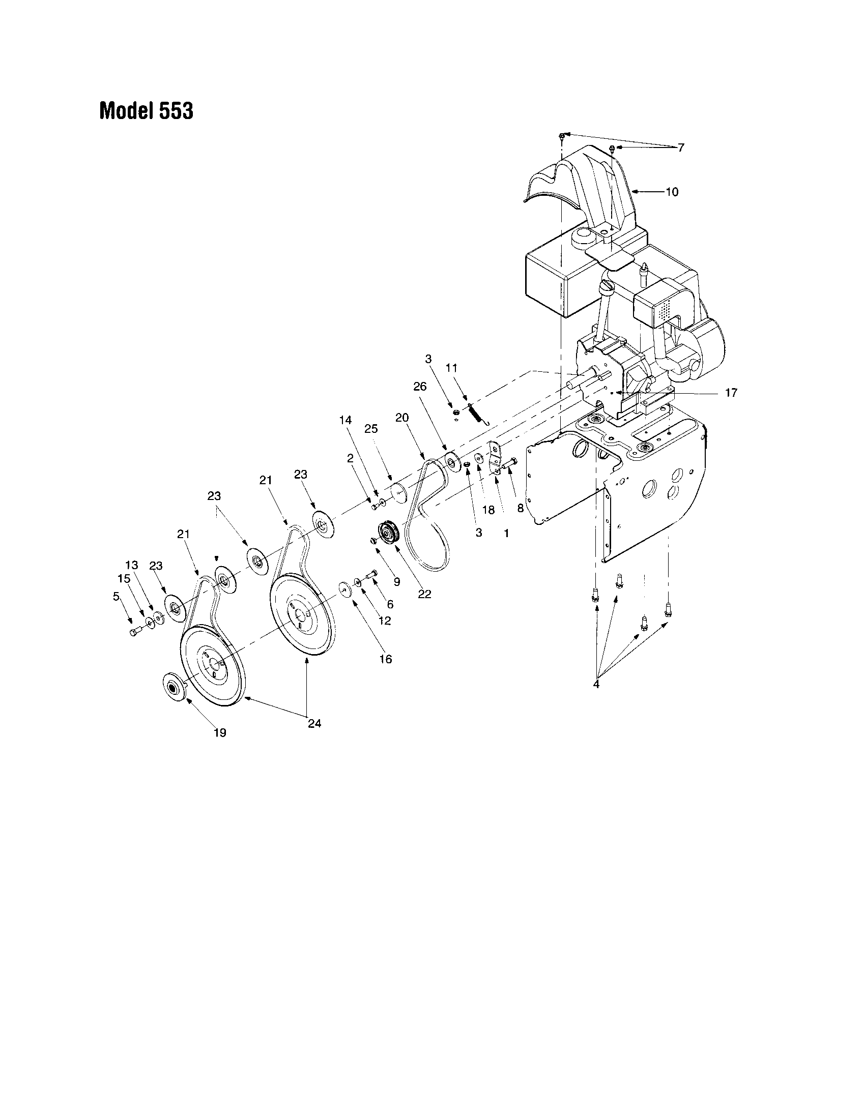 V-belt/belt cover