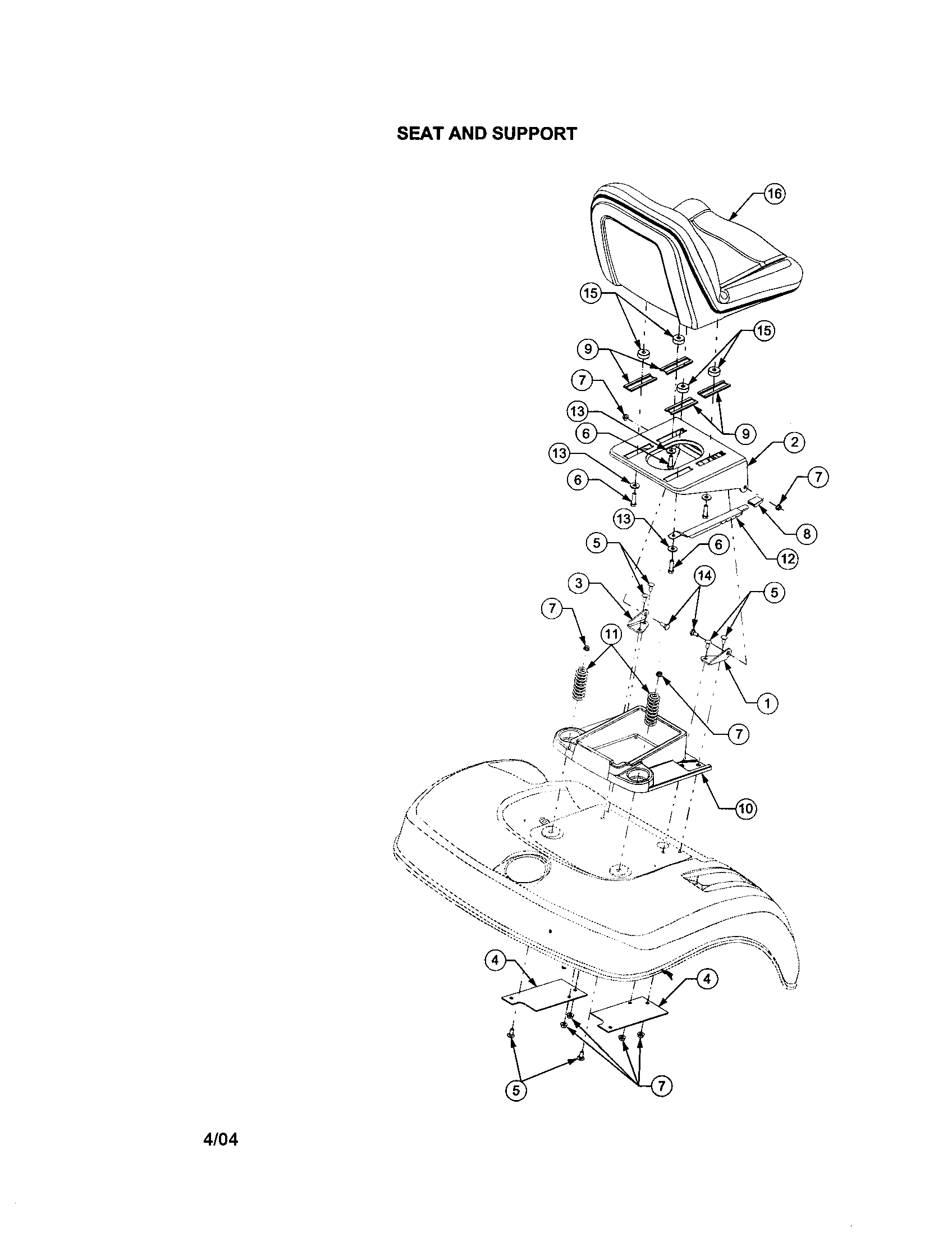 Seat and support