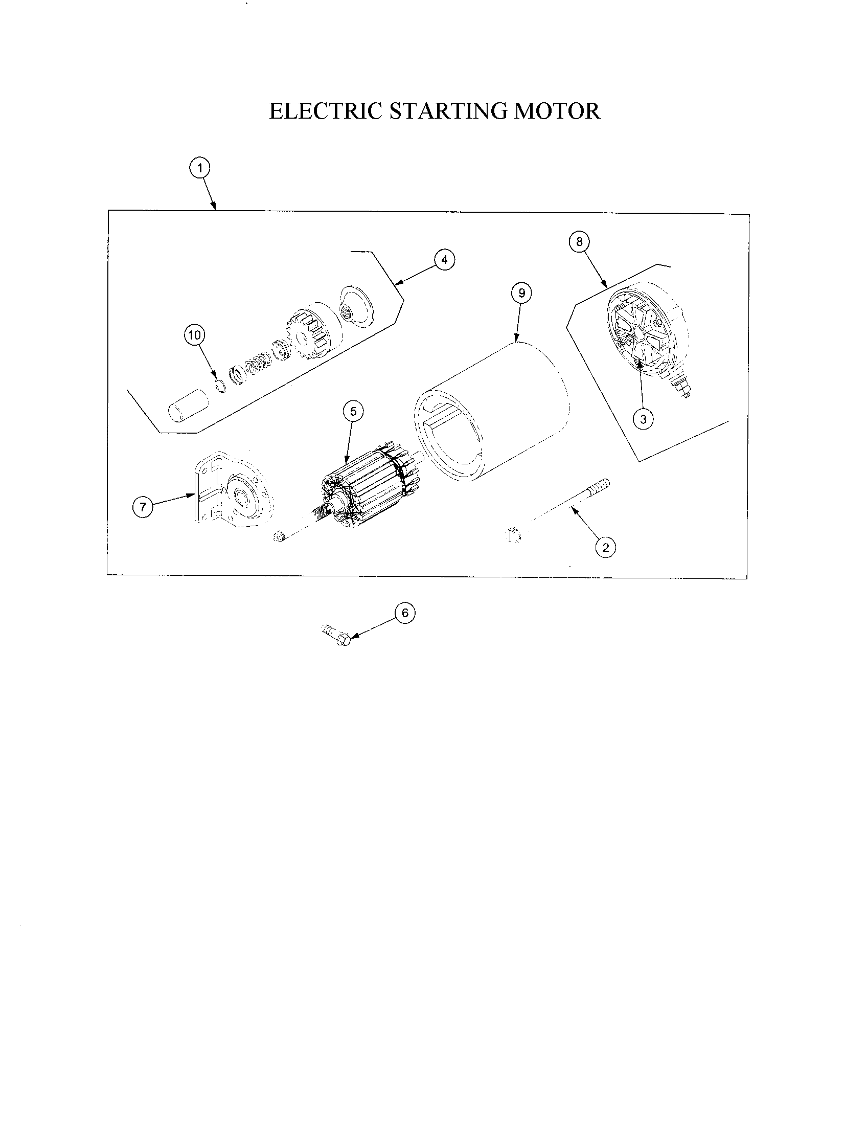 Electric starting motor