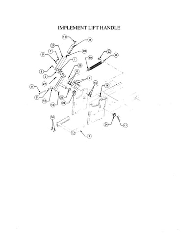 Implement lift handle