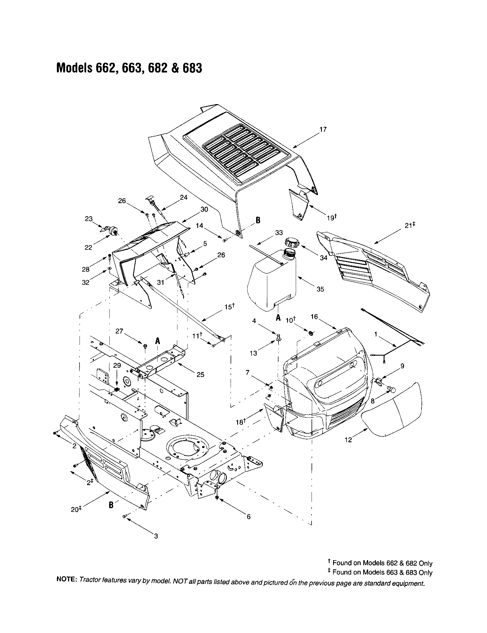 GRILLE ASSEMBLY - 662,663,682,683