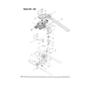 Bolens 660 THRU 688 single-speed transmission/belt diagram