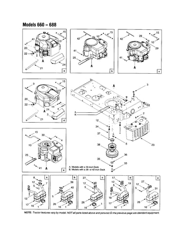 Engine/muffler/deck