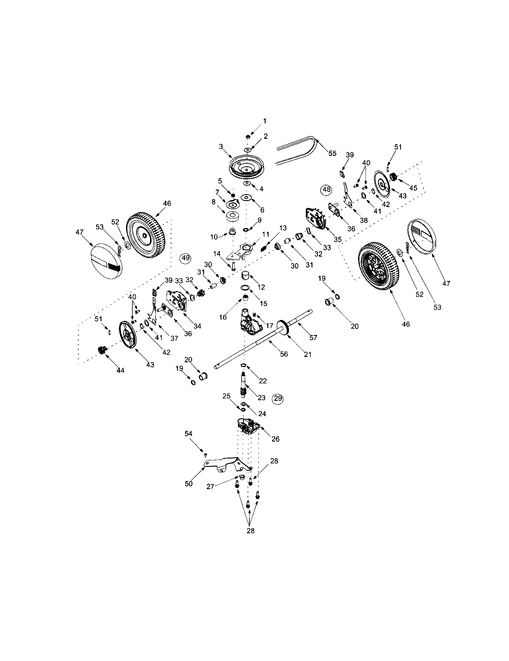 Wheels/tires/pulley