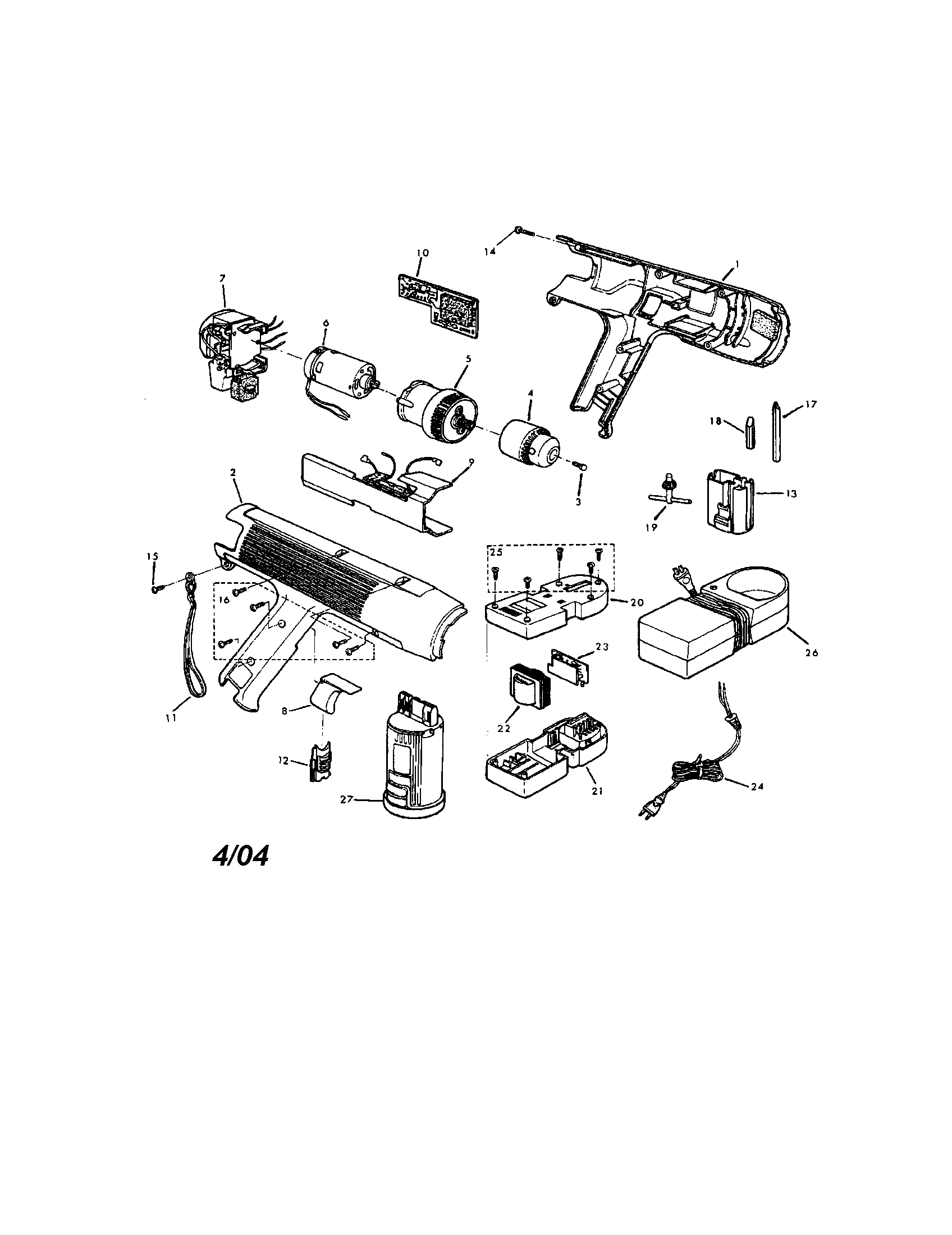 Variable speed drill/driver