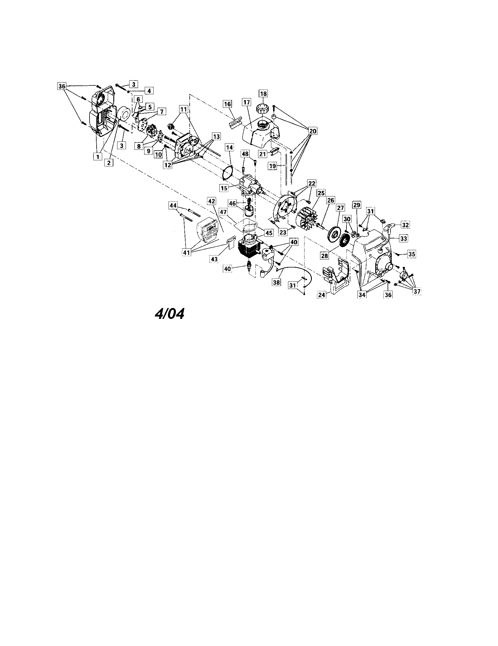 Cylinder/short block/carburetor