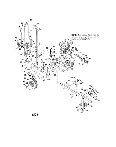 Log splitter assembly