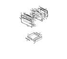 GE JSP69BVBB oven door / drawer diagram