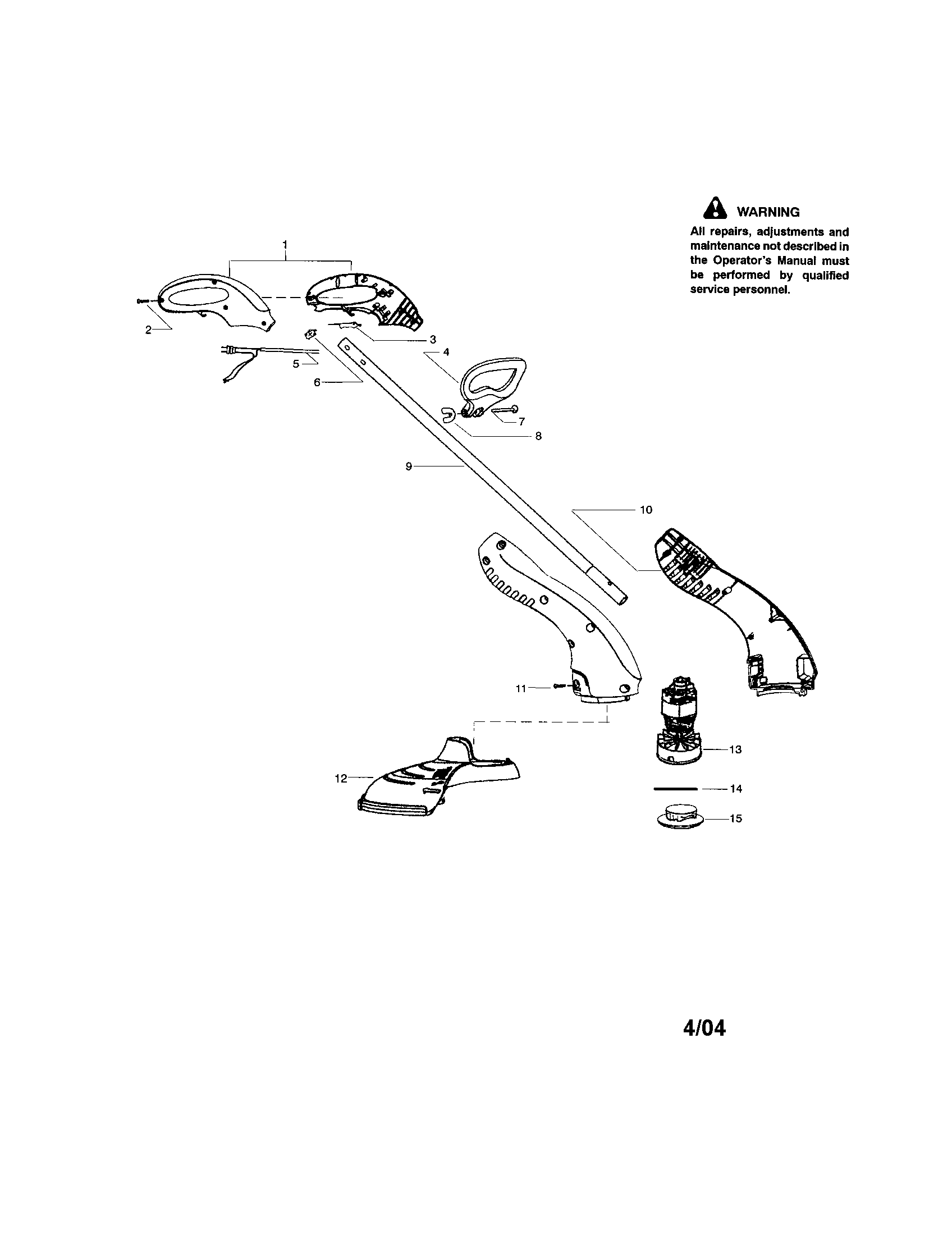 Driveshaft/handle/shield