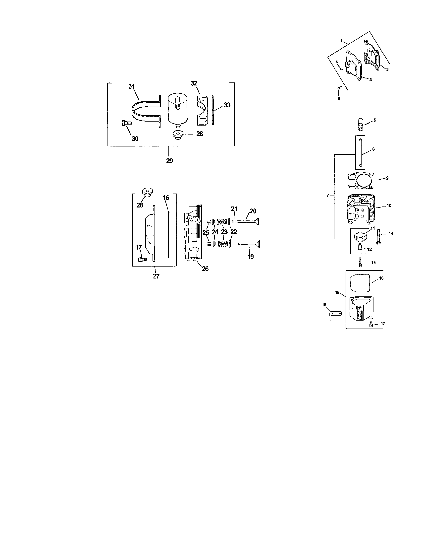 Cylinder head/valve/breather