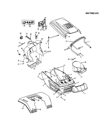 Hood/grille - style 8