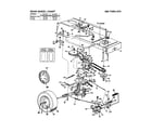 MTD 13AS679G062 lower frame/transaxle/rear wheel diagram