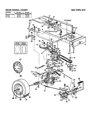 Lower frame/transaxle/rear wheel
