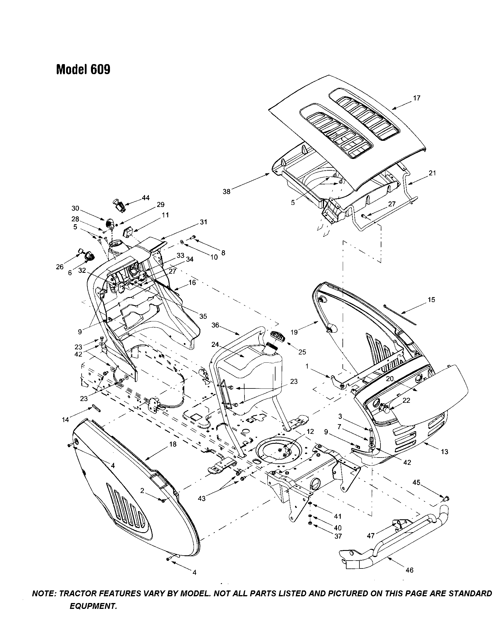 Hood/grille - 609