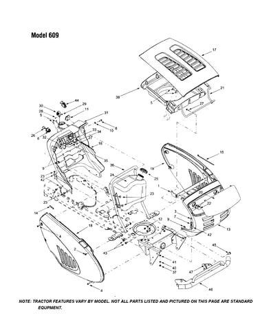 Hood/grille - 609