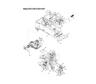 MTD 820 THRU 828 shift lever and cover diagram