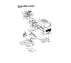 MTD 840 THRU 849 hood/grille - style 3 - 823 and 843 diagram