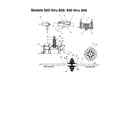 MTD 840 THRU 849 axle and brake arm diagram