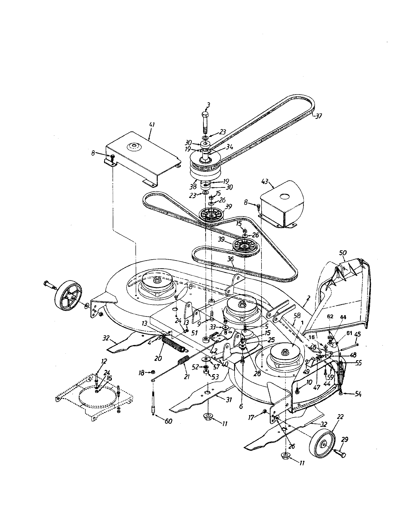Deck "h" assembly