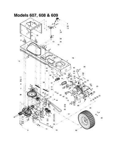 Lower frame/transmission