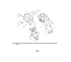 Troybilt 14AY809P063 engine and muffler heat shields diagram