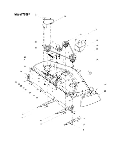 50" deck assembly - y809p