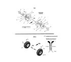 Troybilt 21A-675B063 tines and wheels diagram