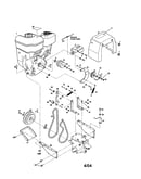 Engine/support bracket/pulley/belt