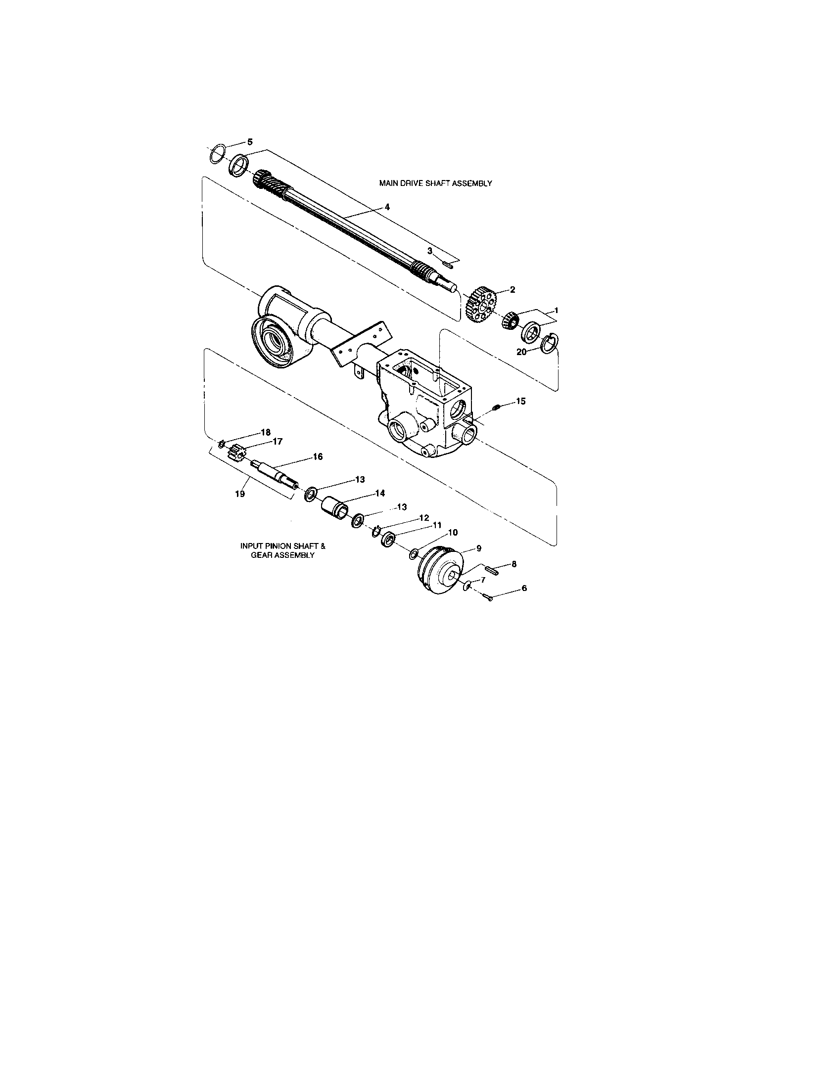 Driveshaft/input pinion shaft/gear