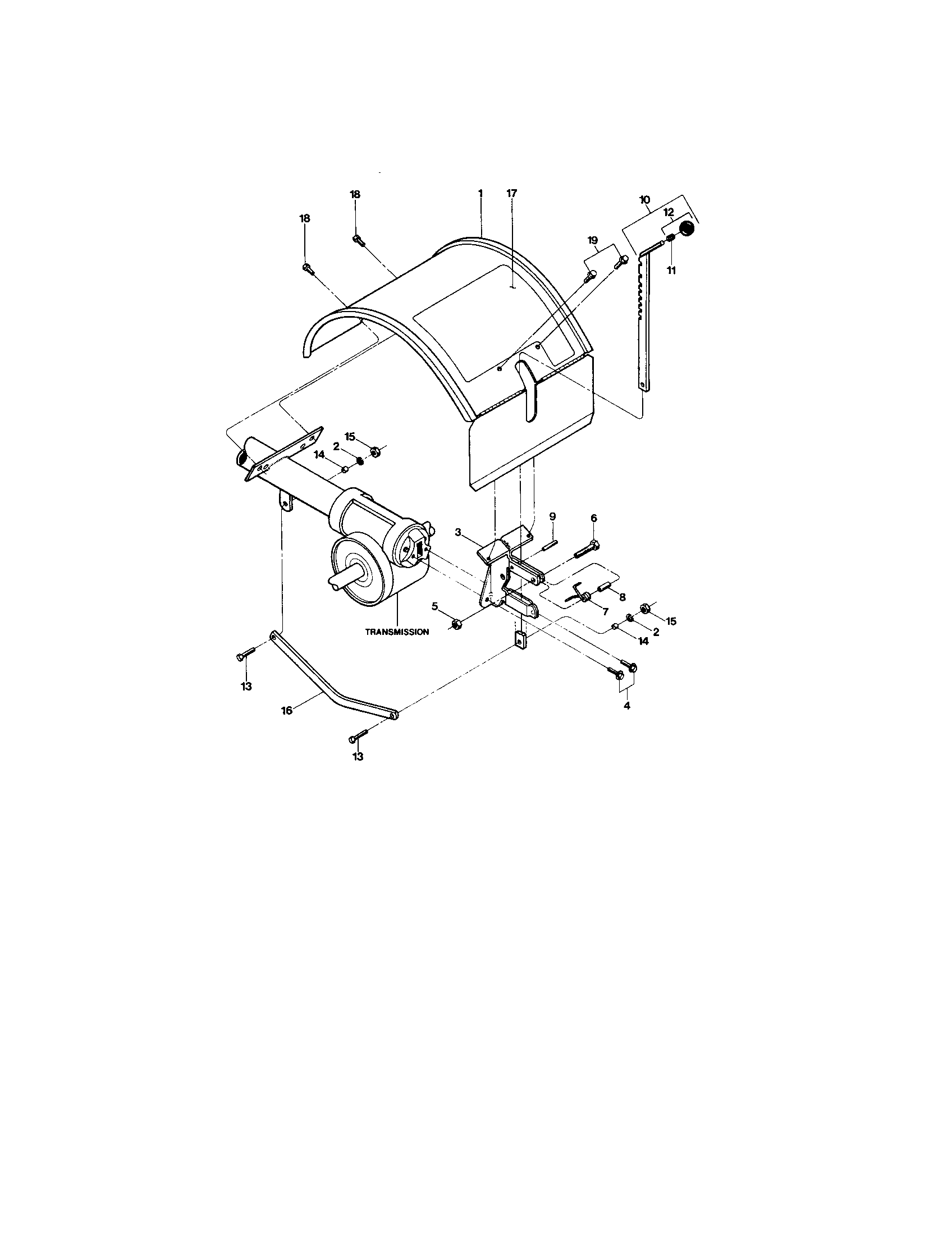 Hood/bracket/depth regulator