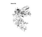 MTD 340 THRU 390 engine/belt cover/tine shield - 390 diagram