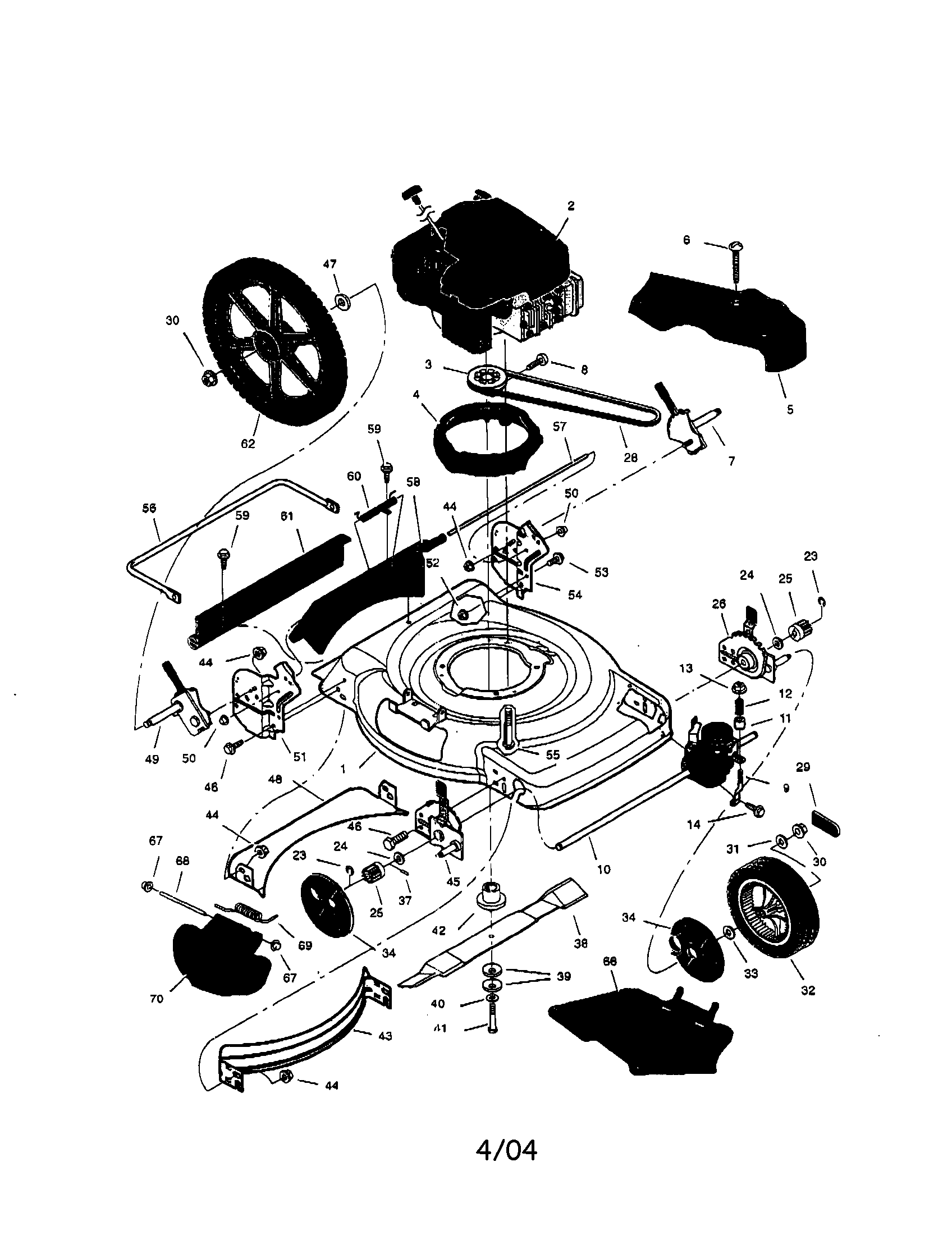 ENGINE/HOUSING/WHEELS/BELT