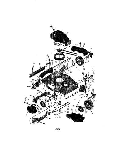 Engine/housing/wheel/transmission