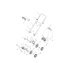 MTD 24A-020D401 handle/wheels/bag diagram