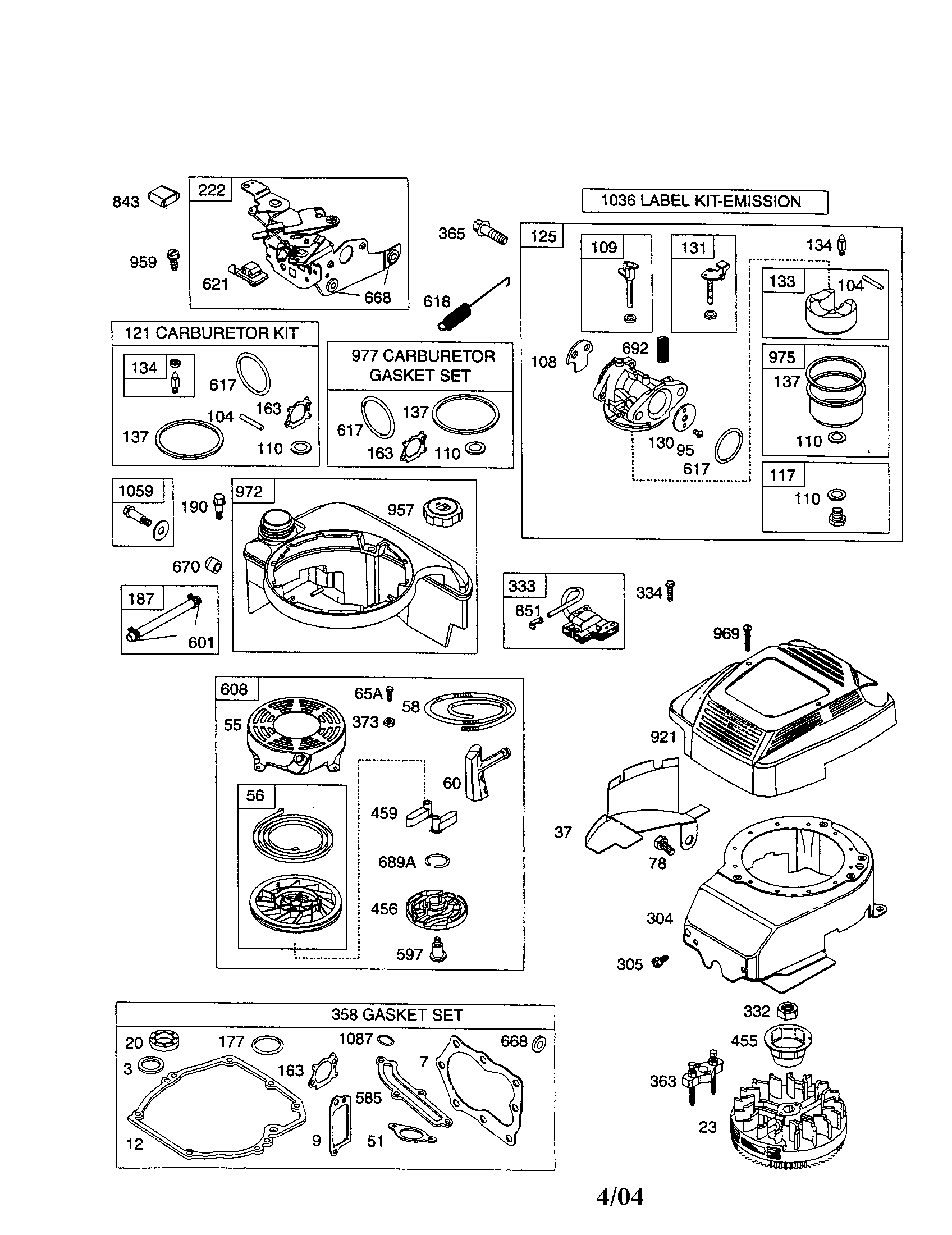 Carburetor/blower housing cover