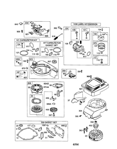 Carburetor/blower housing cover