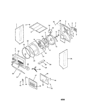 Upper cabinet/drum/heater