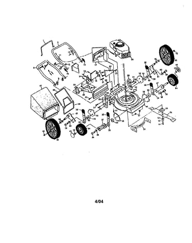 Engine/housing/wheels/bag