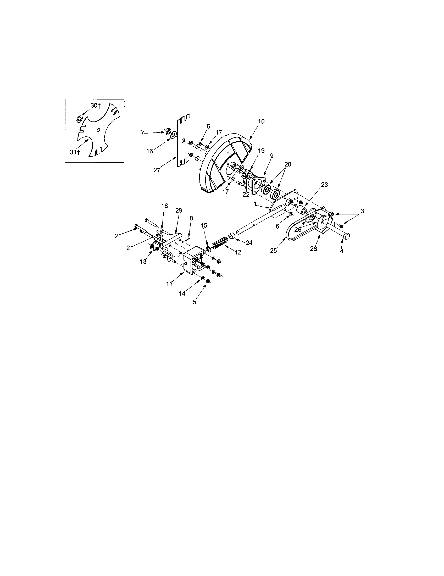 SPINDLE ASSEMBLY - 550 AND 551