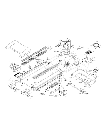 Walking belt/motor hood/motor