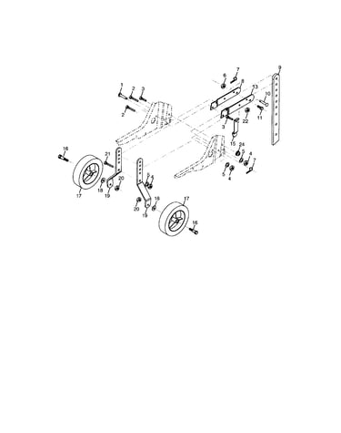 Wheel and depth stake assembly