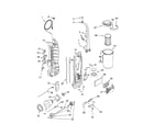 Kenmore 11634721400 dust compartment and motor diagram