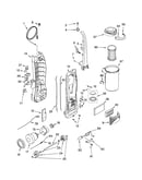 Dust compartment and motor