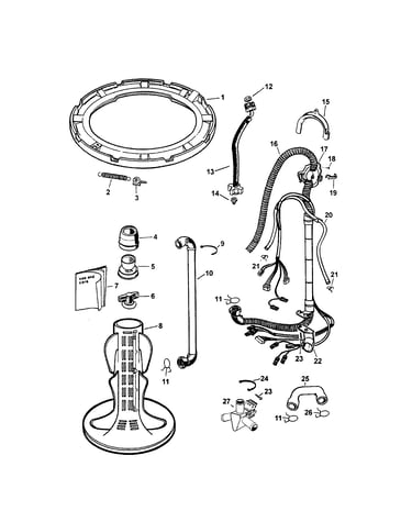 Agitator and hoses
