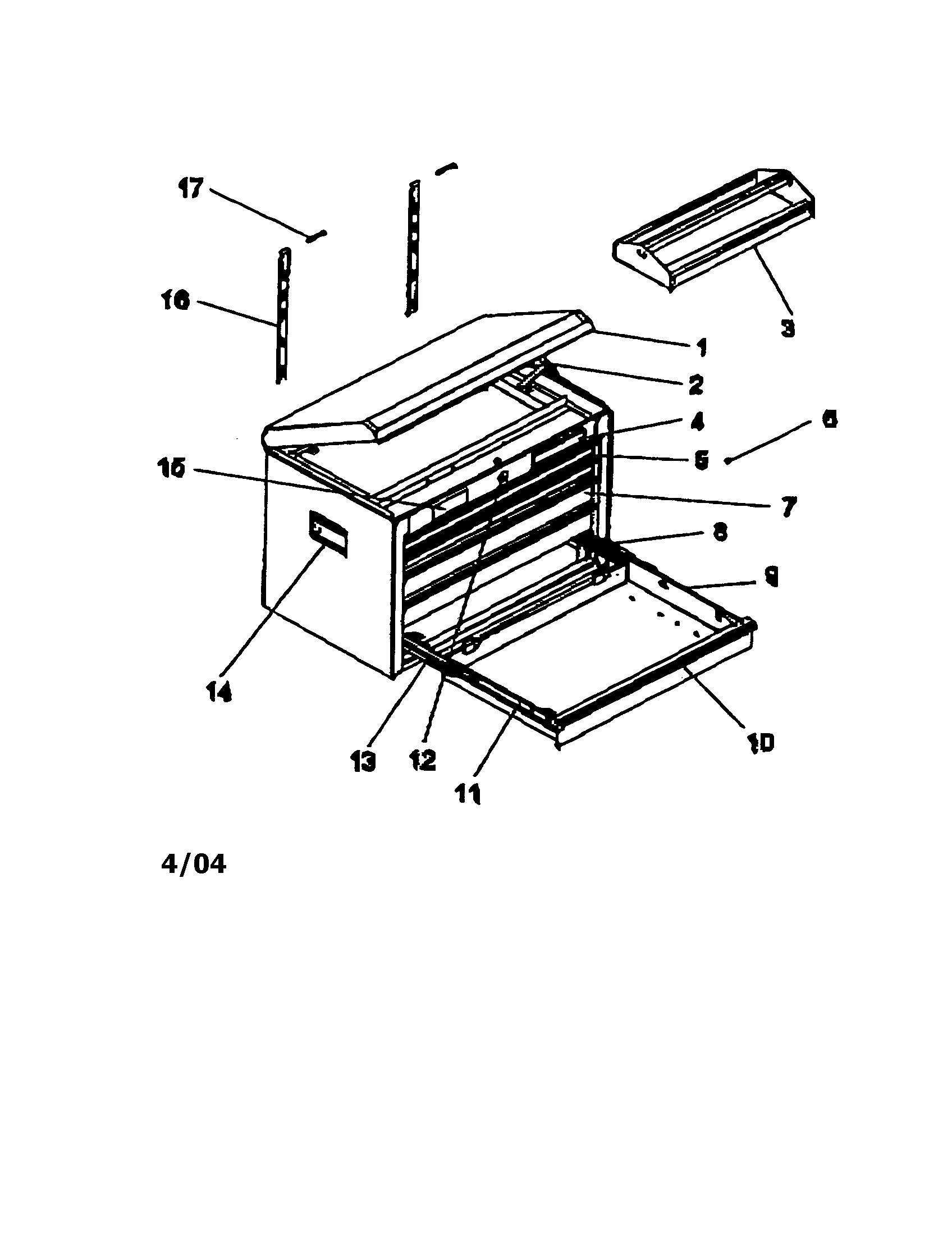 5 drawer ball bearing chest